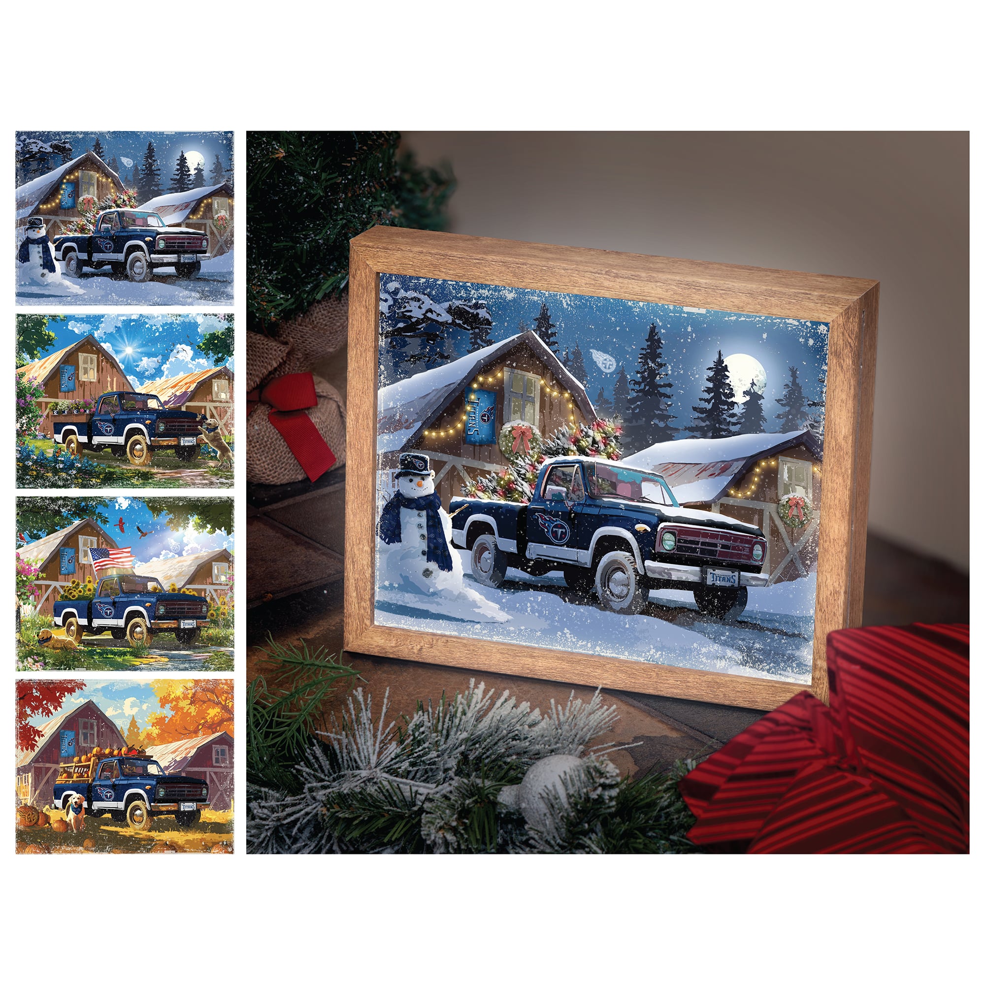 Tennessee Titans 12" x 11" Four Seasons LED Light Box