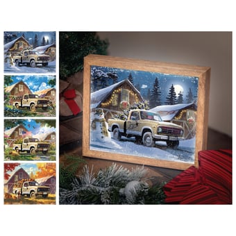 Purdue Boilermakers 12" x 11" Four Seasons LED Light Box