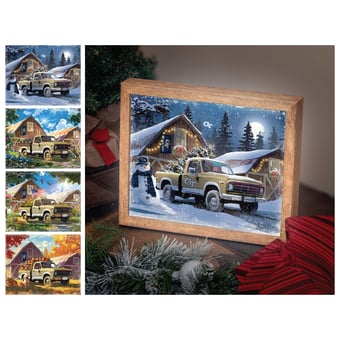 Georgia Tech Yellow Jackets 12" x 11" Four Seasons LED Light Box