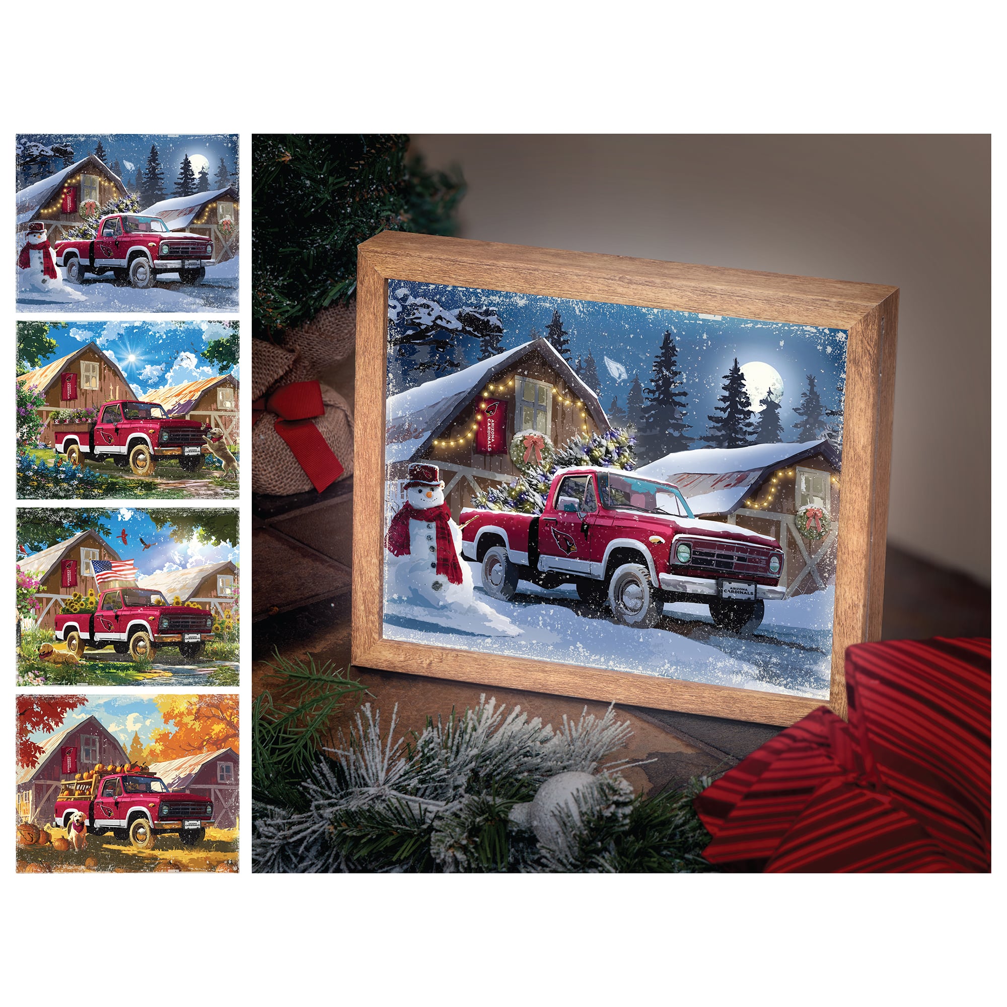 Arizona Cardinals 12" x 11" Four Seasons LED Light Box