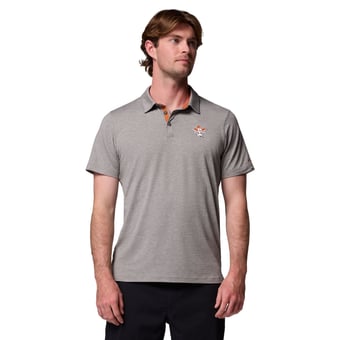 Men's Columbia  Gray Texas Longhorns Trail Omni-Shade Polo
