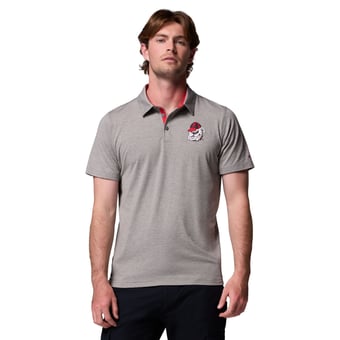 Men's Columbia Gray Georgia Bulldogs Tech Trail Polo