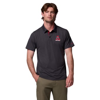 Men's Columbia  Black Alabama Crimson Tide Trail Omni-Shade Polo