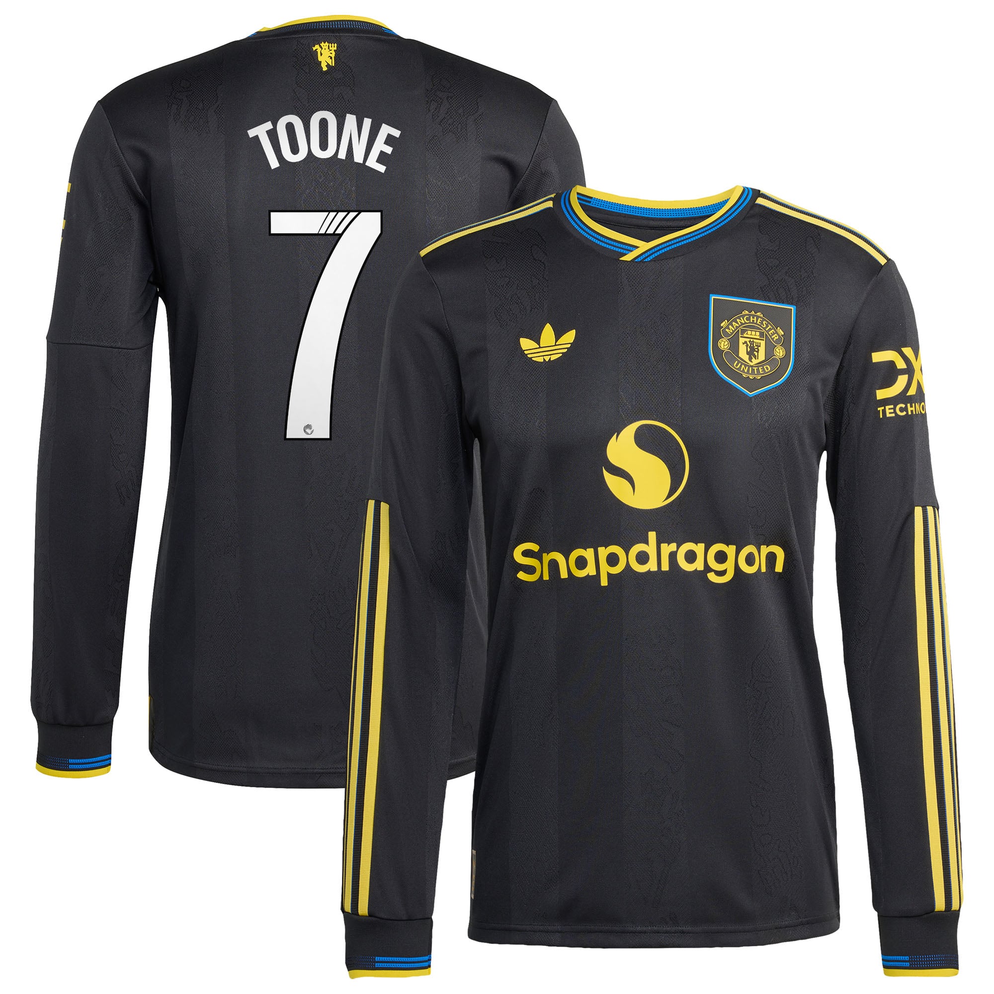 Troisième maillot Authentic Manchester United adidas WSL 2025-26 - Manches longues avec flocage Toone 7