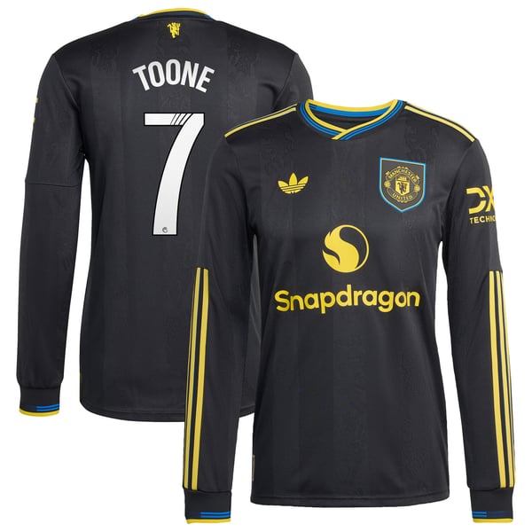 Troisième maillot Authentic Manchester United adidas WSL 2025-26 - Manches longues avec flocage Toone 7