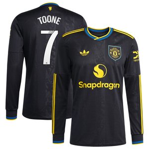 Maillot troisième tenue Manchester United adidas WSL 2025-26 - Manches longues avec flocage Toone 7, vue 2