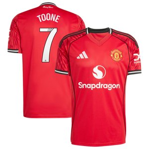 Maillot Domicile Manchester United adidas WSL 2025-26 avec flocage Toone 7, vue 1