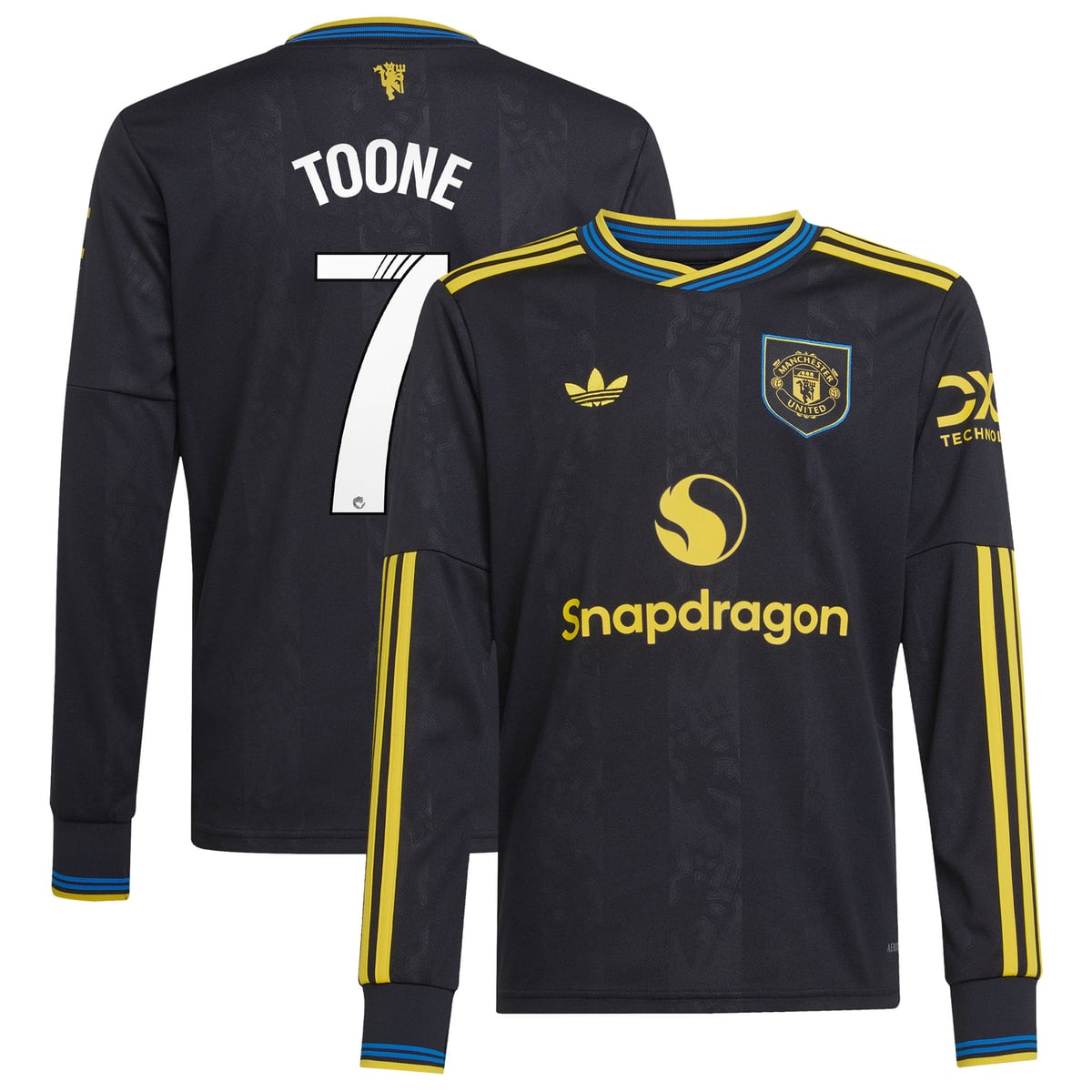 Troisième Maillot Manchester United adidas WSL 2025-26 - Manches longues - Enfants avec flocage Toone 7
