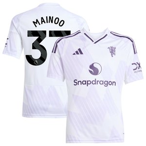 Maillot Extérieur de Manchester United adidas 2025-26 - Enfants avec flocage Mainoo 37, vue 2