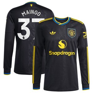 Maillot troisième tenue Manchester United adidas 2025-26 - Manches longues avec flocage Mainoo 37, vue 2
