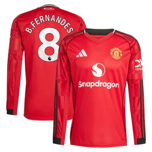 Maillot Domicile Manchester United adidas 2025-26 - Manches longues avec flocage B. Fernandes 8, vue 2