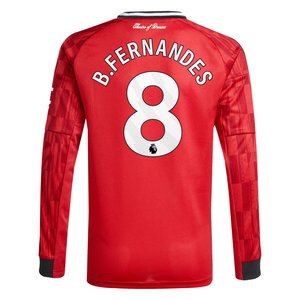 Maillot Domicile Manchester United adidas 2025-26 - Enfant - Manches longues avec flocage B. Fernandes 8, vue 4