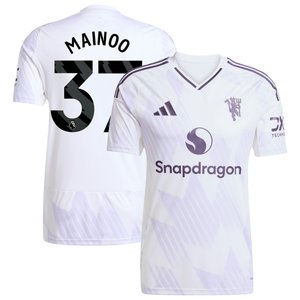 Maillot Extérieur de Manchester United adidas 2025-26 avec flocage Mainoo 37, vue 1
