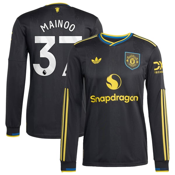 Maillot Troisième Manchester United adidas Authentic 2025-26 - Manches longues avec flocage Mainoo 37