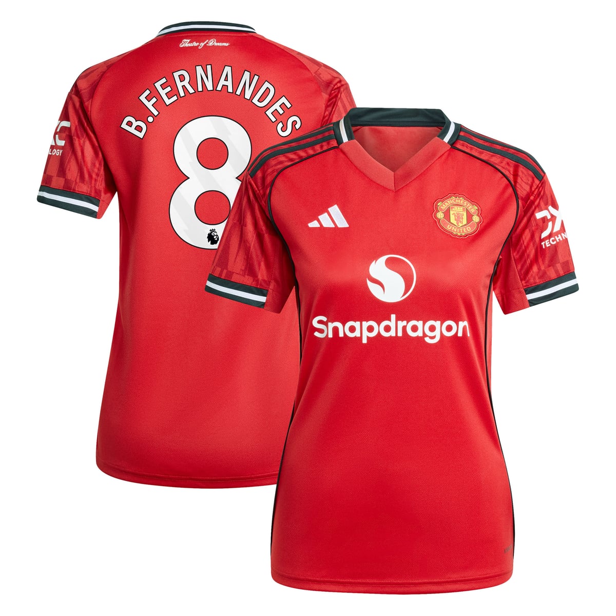 Maillot Domicile Manchester United adidas 2025-26 - Femme avec flocage B. Fernandes 8