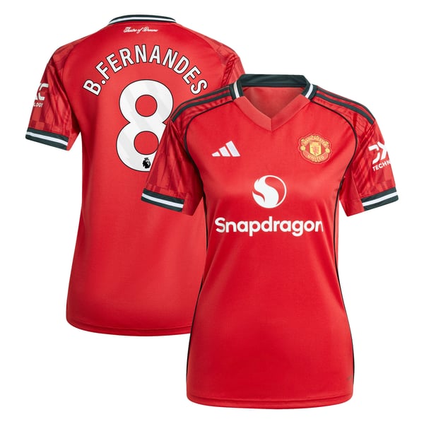 Maillot Domicile Manchester United adidas 2025-26 - Femme avec flocage B. Fernandes 8
