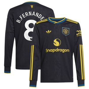 Troisième Maillot Manchester United adidas 2025-26 - Manches longues - Enfants avec flocage B. Fernandes 8, vue 1