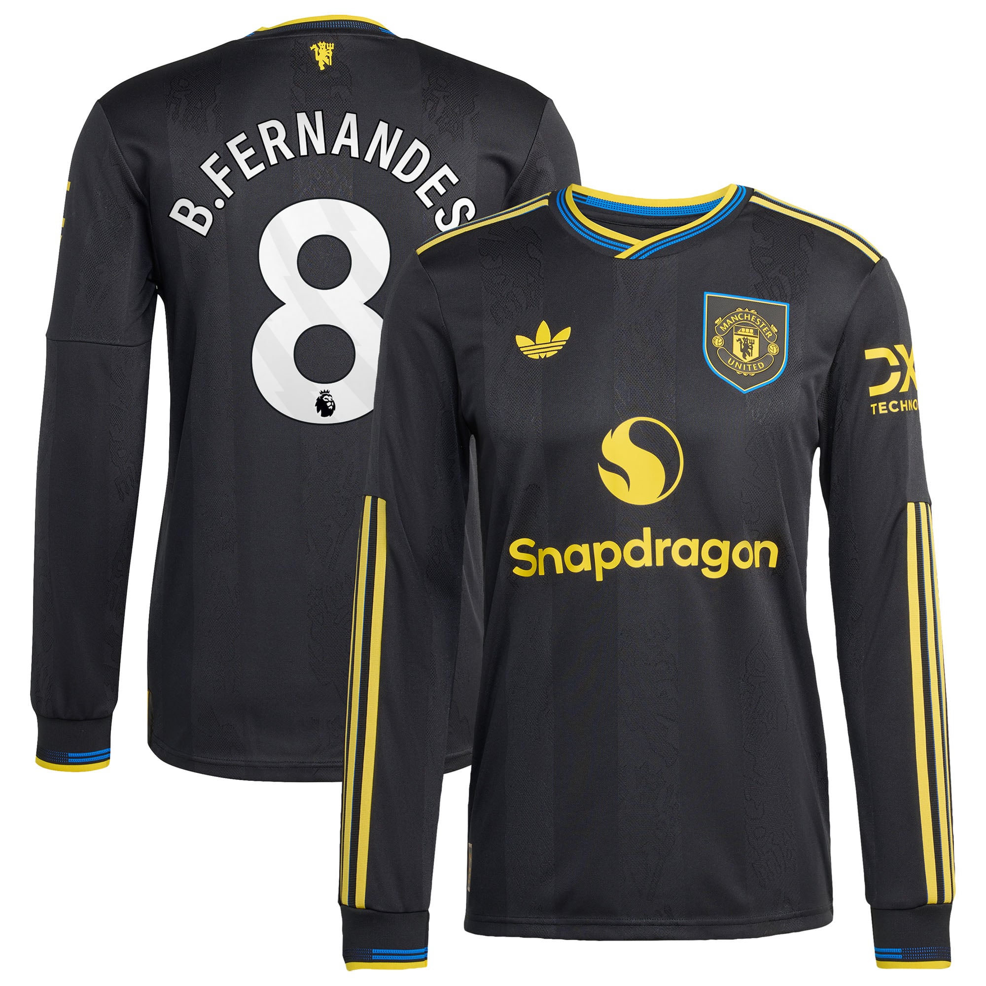 Maillot Troisième Manchester United adidas Authentic 2025-26 - Manches longues avec flocage B. Fernandes 8