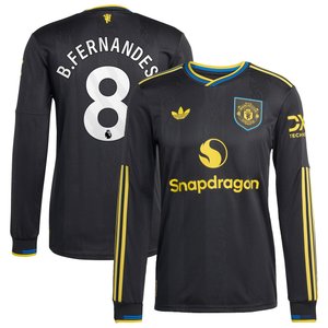 Maillot Troisième Manchester United adidas Authentic 2025-26 - Manches longues avec flocage B. Fernandes 8, vue 1