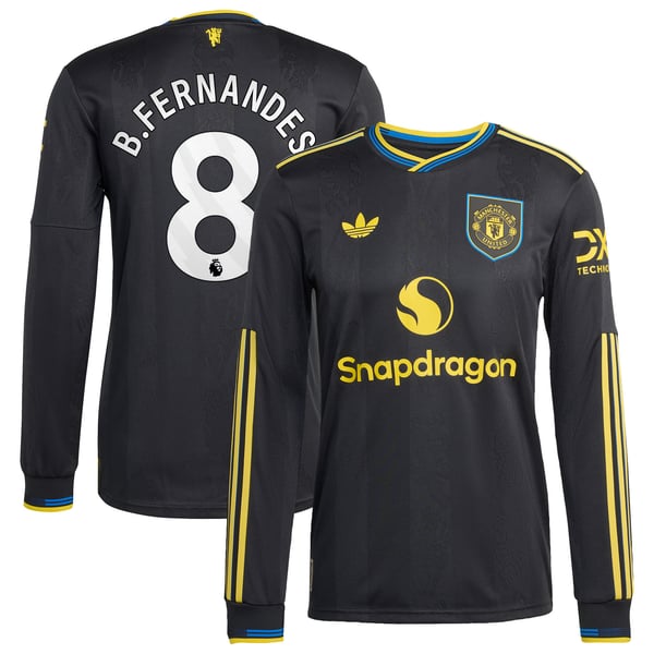 Maillot Troisième Manchester United adidas Authentic 2025-26 - Manches longues avec flocage B. Fernandes 8