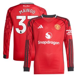 Maillot Domicile Manchester United adidas 2025-26 - Enfant - Manches longues avec flocage Mainoo 37, vue 2