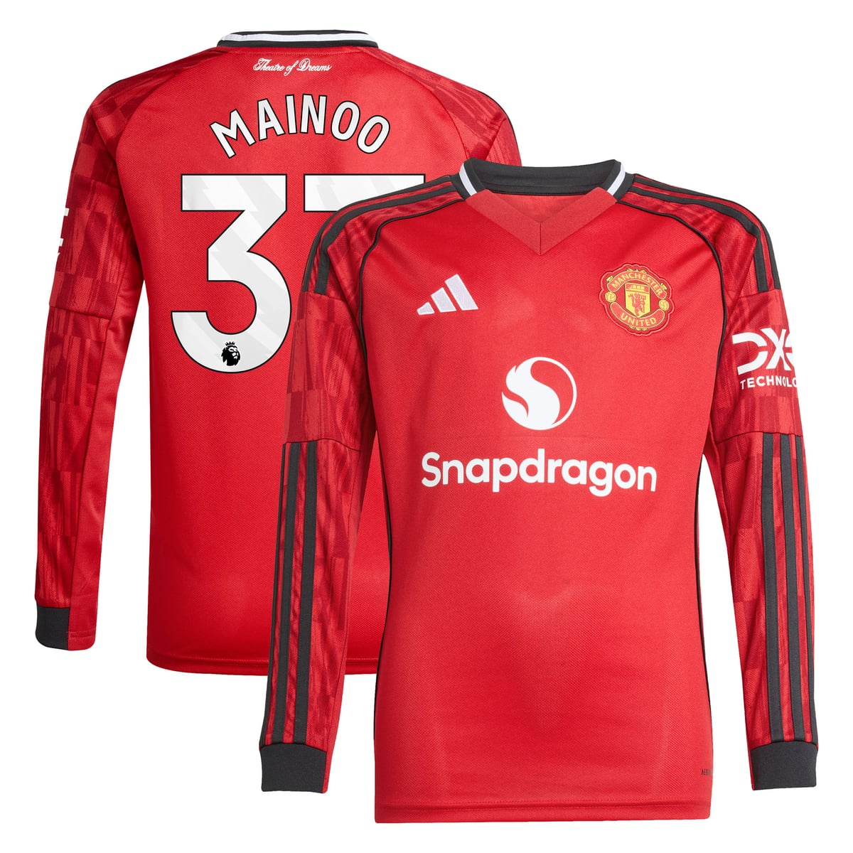 Maillot Domicile Manchester United adidas 2025-26 - Enfant - Manches longues avec flocage Mainoo 37