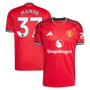 Maillot Domicile Manchester United adidas 2025-26 avec flocage Mainoo 37, vue 2