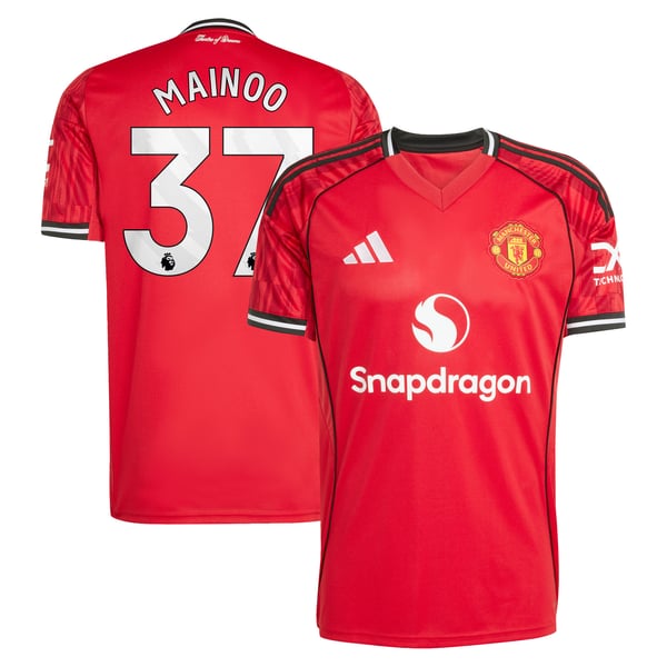 Maillot Domicile Manchester United adidas 2025-26 avec flocage Mainoo 37