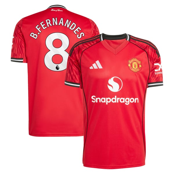 Maillot Domicile Manchester United adidas 2025-26 avec flocage B. Fernandes 8