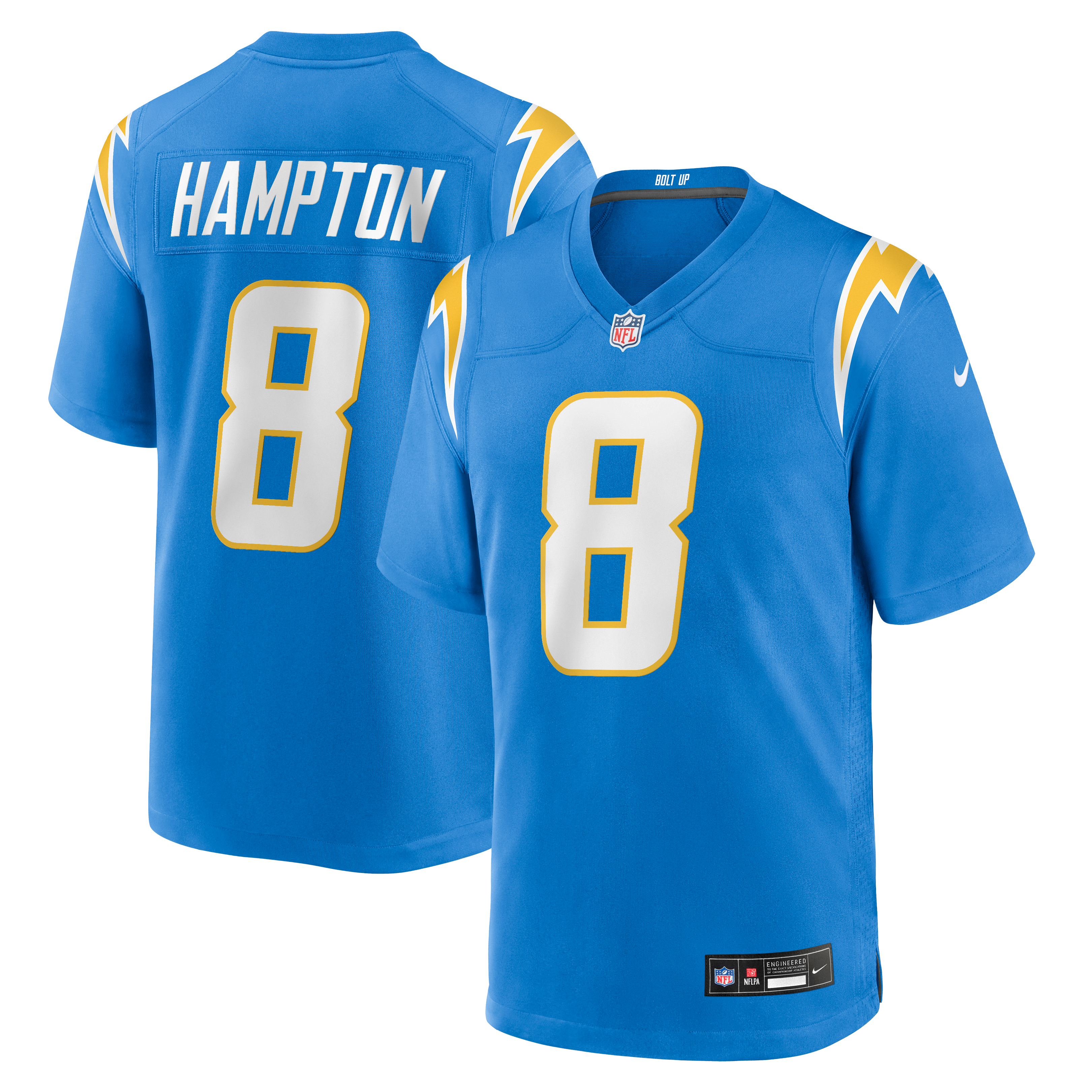 Men’s Nike Omarion Hampton Powder Blue Los Angeles Chargers Team Game Jersey Men’s Nike Omarion Hampton Powder Blue Los Angeles Chargers Team Game Jersey