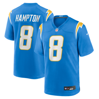 Men's Nike Omarion Hampton Powder Blue Los Angeles Chargers Team Game Jersey