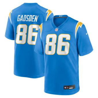 Men's Nike Oronde Gadsden Powder Blue Los Angeles Chargers Team Game Jersey
