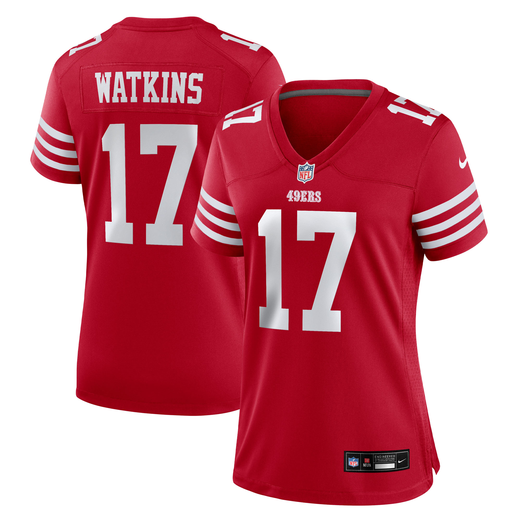 Women's Nike Jordan Watkins Scarlet San Francisco 49ers Team Game Jersey