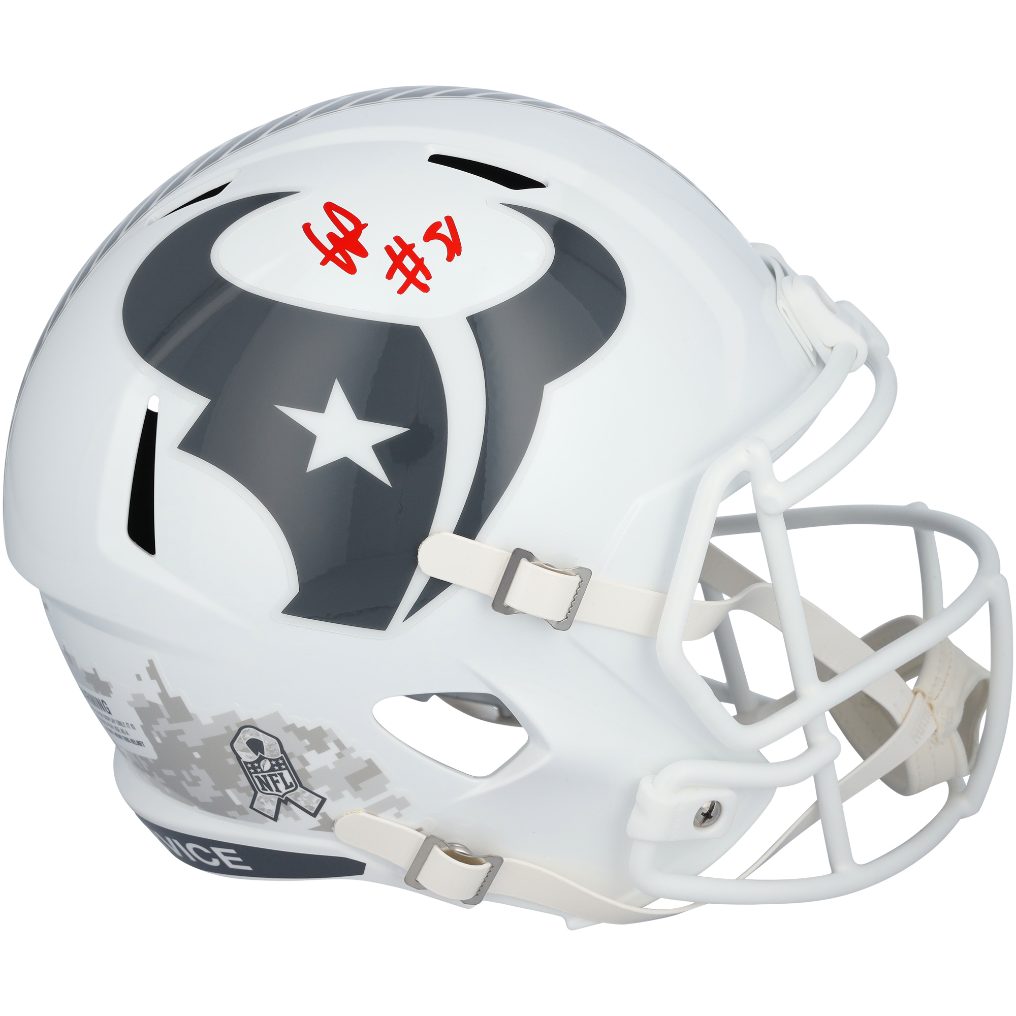 Will Anderson Jr. Houston Texans Autographed Riddell 2024 Salute To Service Speed Replica Helmet