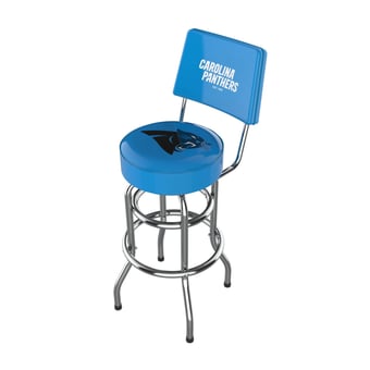 Imperial Aqua Carolina Panthers Chrome Bar Stool