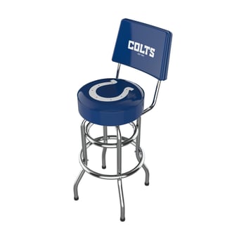 Imperial Blue Indianapolis Colts Chrome Bar Stool