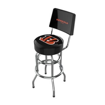 Imperial Black Cincinnati Bengals Chrome Bar Stool