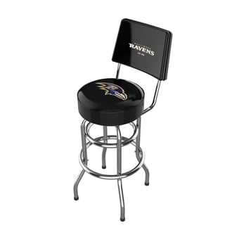 Imperial Black Baltimore Ravens Chrome Bar Stool