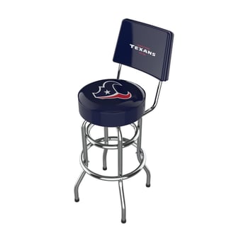 Imperial Blue Houston Texans Chrome Bar Stool