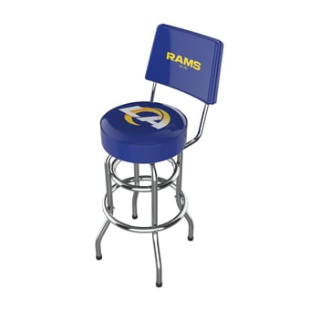 Imperial Blue Los Angeles Rams Chrome Bar Stool