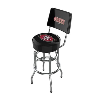 Imperial Black San Francisco 49ers Chrome Bar Stool