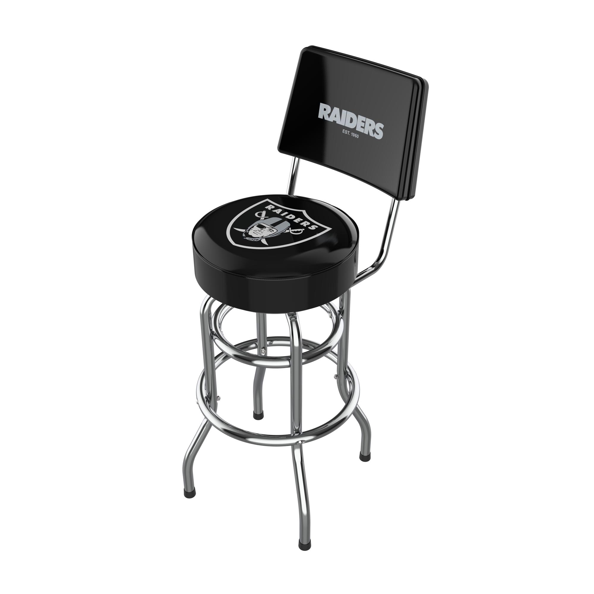Imperial Black Las Vegas Raiders Chrome Bar Stool