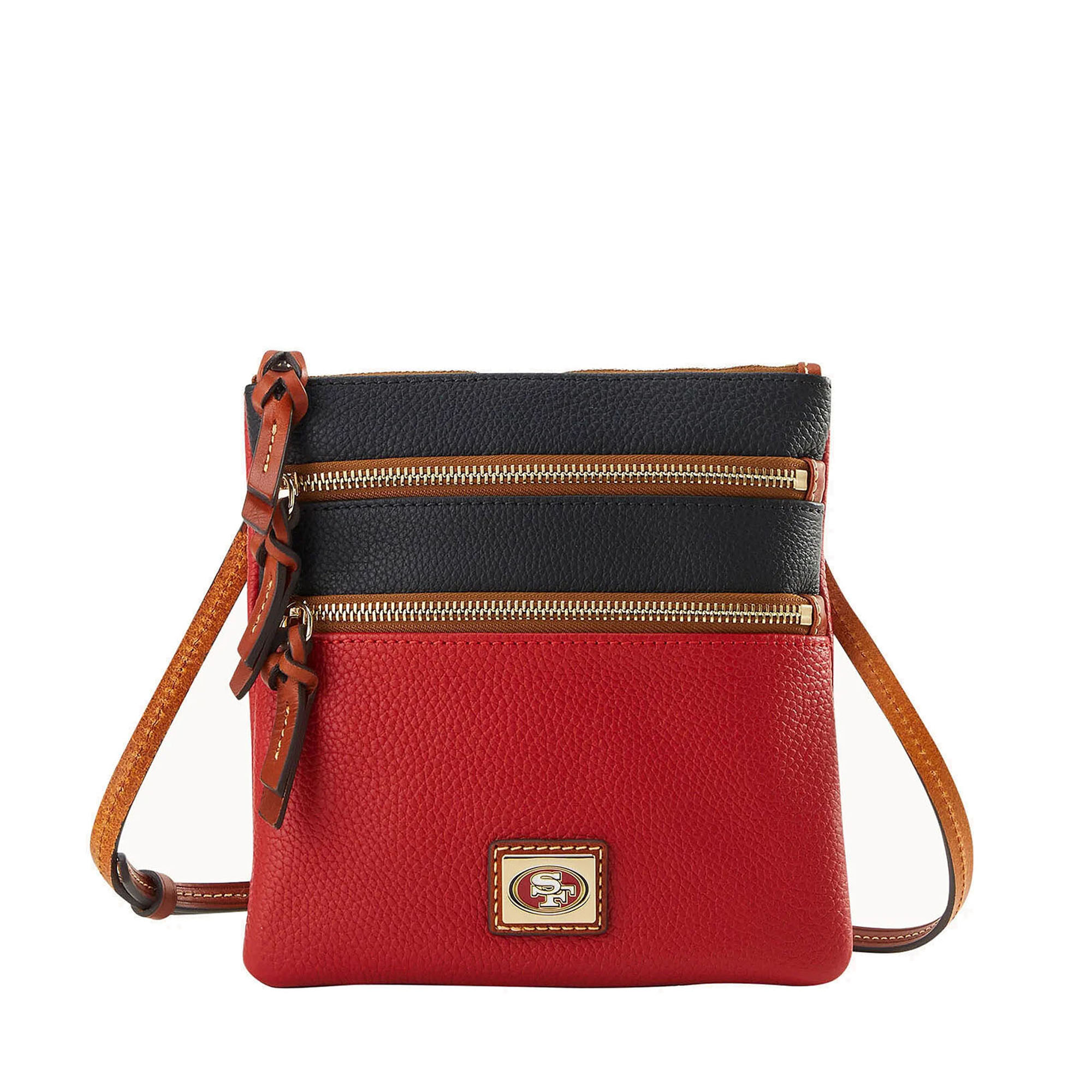 Dooney & Bourke San Francisco 49ers Team Logo Halftime Triple Zip Crossbody Bag