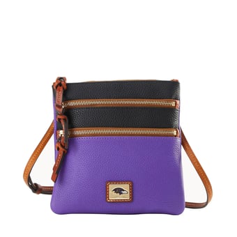 Dooney & Bourke Baltimore Ravens Team Logo Halftime Triple Zip Crossbody Bag