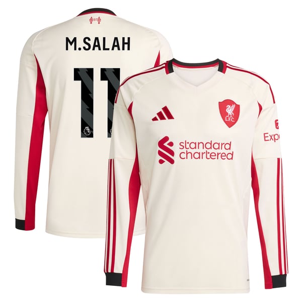 Maillot adidas Liverpool Extérieur 25/26 - Manches longues avec flocage M.Salah 11