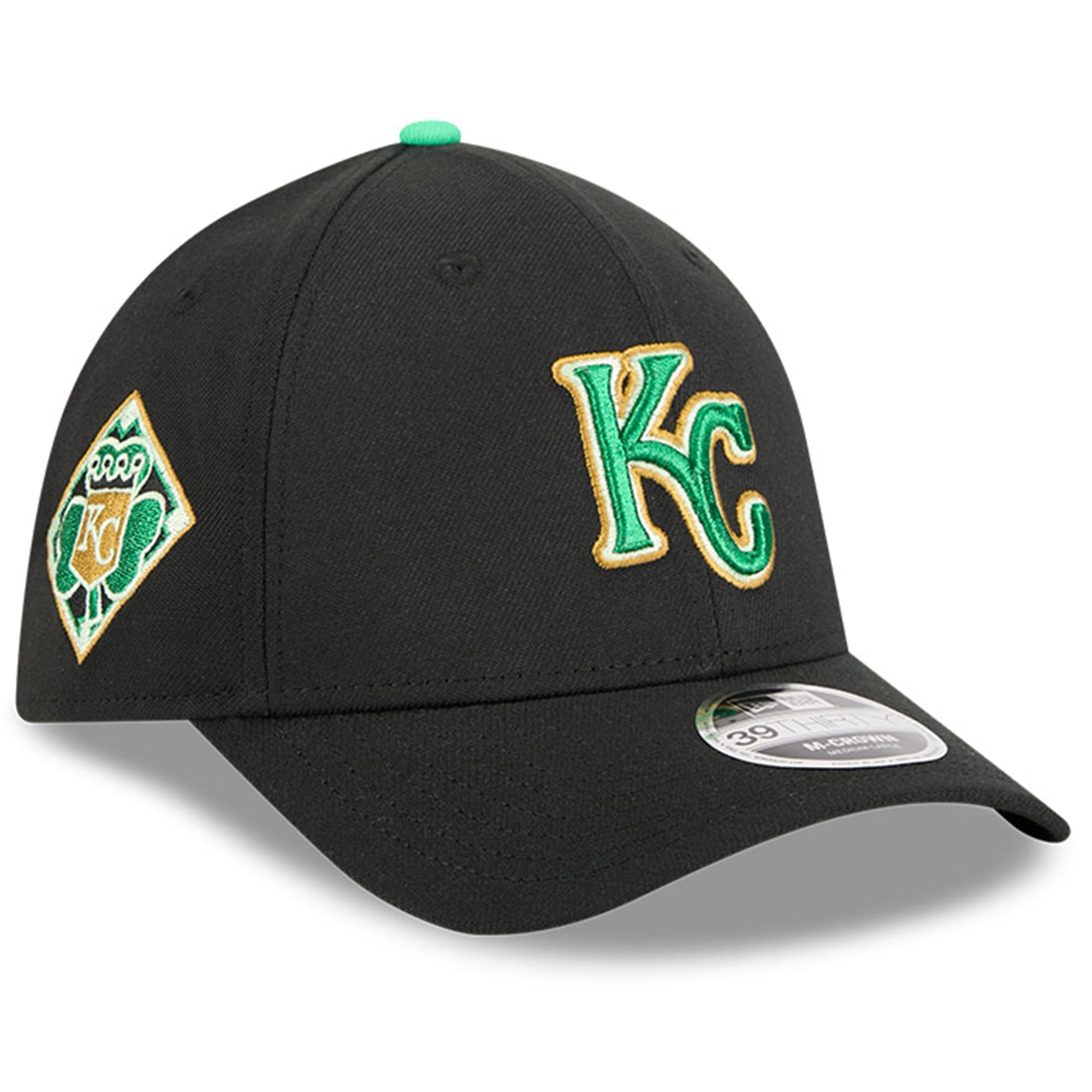 Men's New Era  Black Kansas City Royals 2026 St. Patrick's Day 39THIRTY Flex Hat