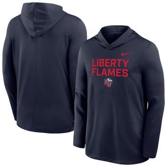 Men's Nike  Navy Liberty Flames Sideline Dri-FIT Lightweight Hooded Top