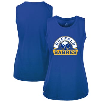 Women's Levelwear  Royal Buffalo Sabres Macy Banner Arch Tank Top