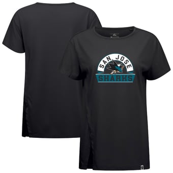 Women's Levelwear  Black San Jose Sharks Influx Banner Arch T-Shirt