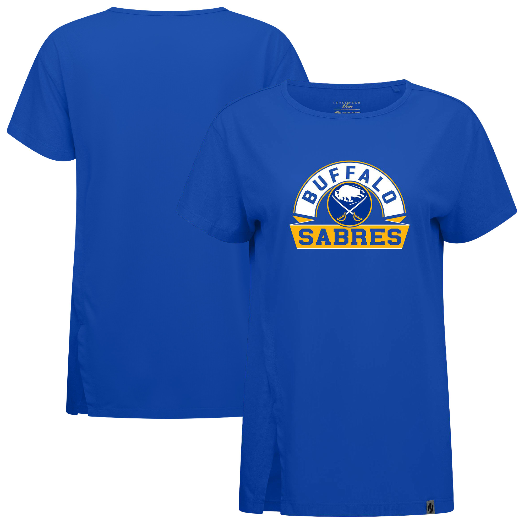 Women’s Levelwear Royal Buffalo Sabres Influx Banner Arch T-Shirt Women’s Levelwear Royal Buffalo Sabres Influx Banner Arch T-Shirt